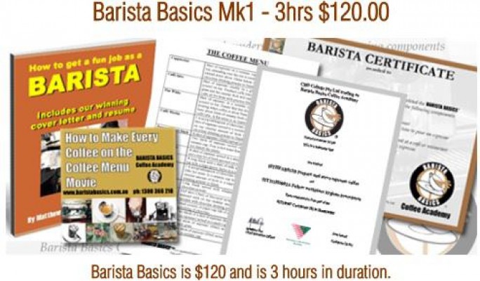 Barista Coffee Courses & Certification in the Australia