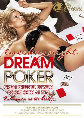 Sexy Poker Tuesdays at Dreams Gentlemens Club !!